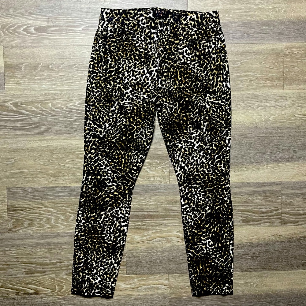 7 For All Mankind Ankle Skinny Jeans animal print leopard cheetah
